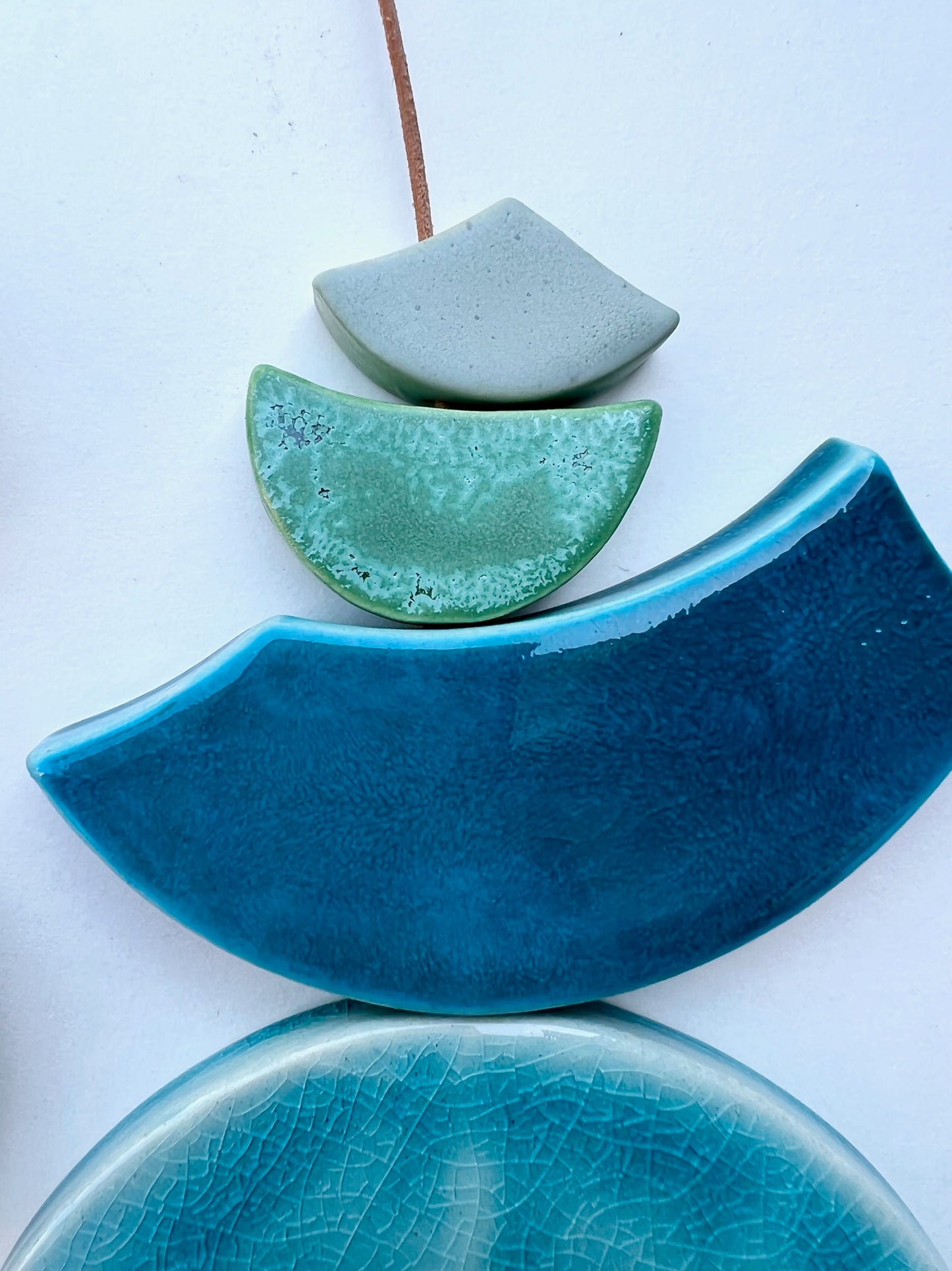 one of a kind 'the ocean blue' ceramic piece