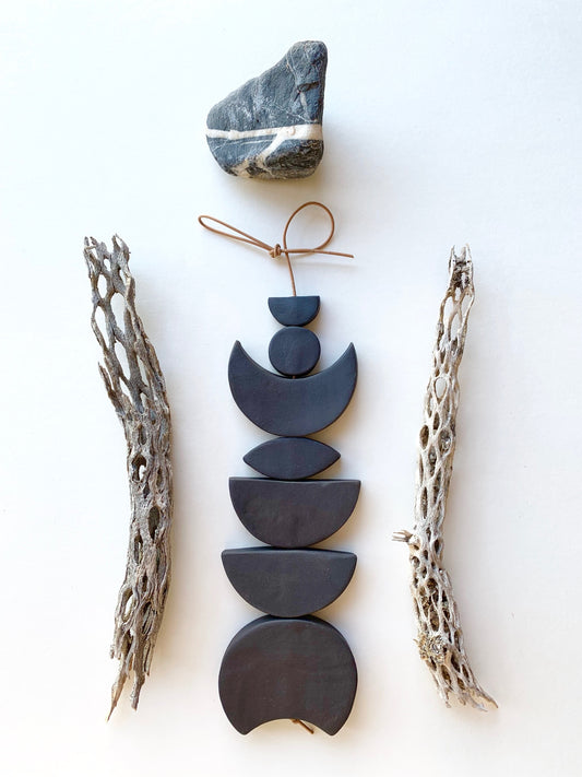 sold - one of a kind, black magic ceramic wall piece