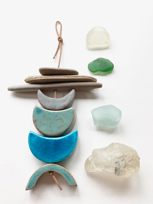 sold - one of a kind 'certain like the sea' hanging