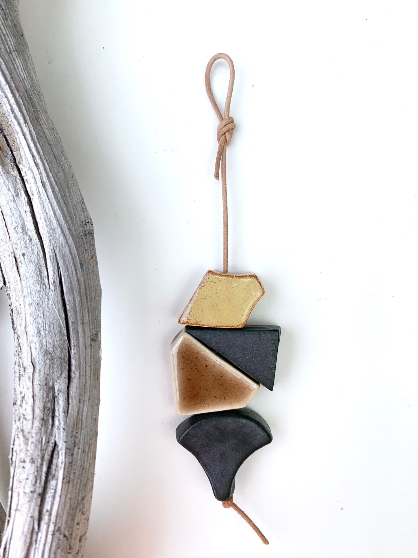 one of a kind 'hepworth' sculptural wall hanging piece