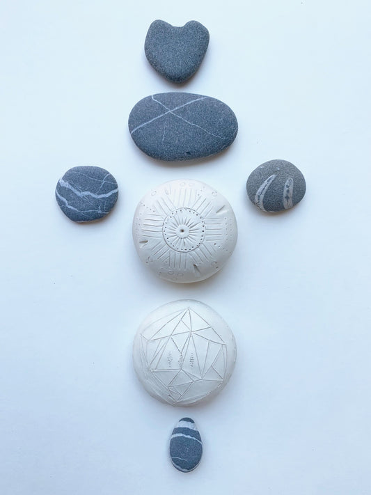 meditation stones / one of a kind ceramic sculptures for sacred spaces