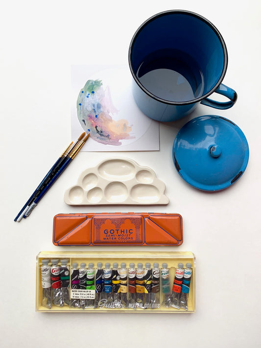 white cloud watercolor palette