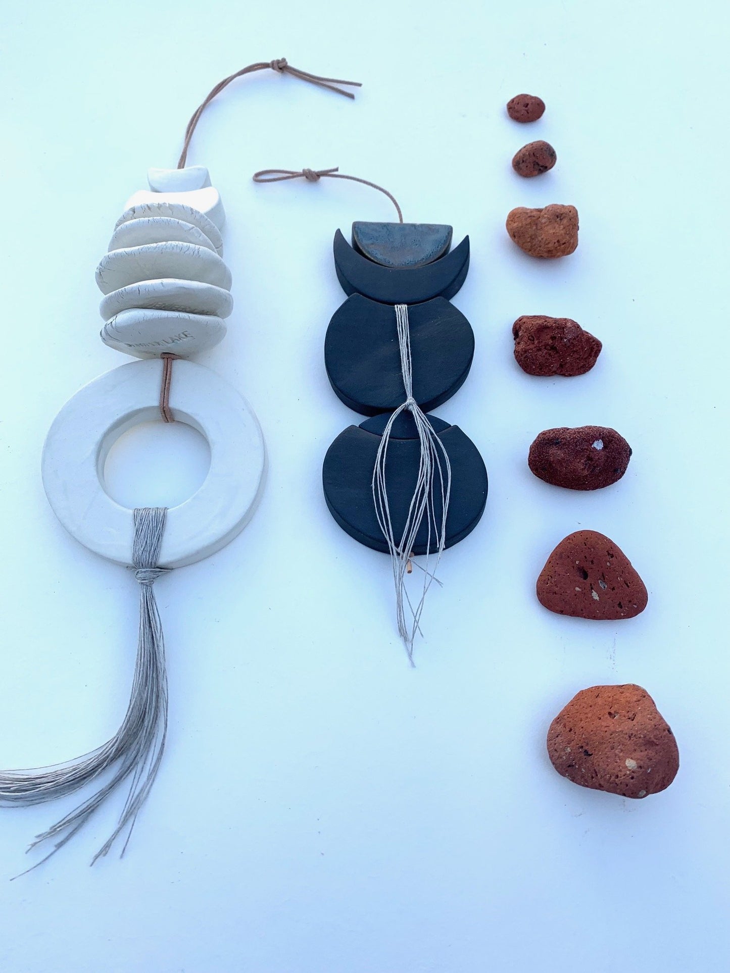 one of a kind, 'sympathetic fibers' ceramic wall hanging