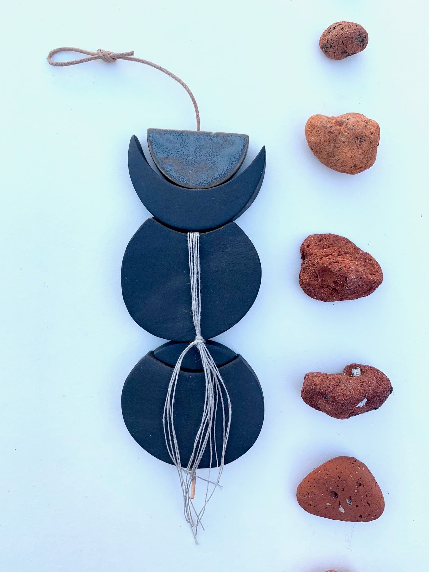 sold - one of a kind, 'sympathetic fibers' ceramic hanging