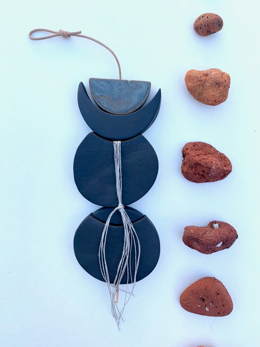 sold - one of a kind, 'sympathetic fibers' ceramic hanging