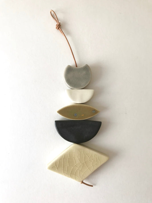 sold - one of a kind, desert rising ceramic wall piece