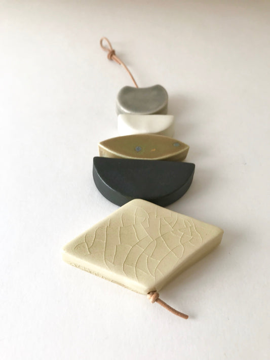 sold - one of a kind, desert rising ceramic wall piece