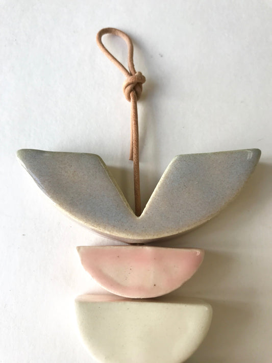 sold - petite one of a kind, desert rising ceramic hanging