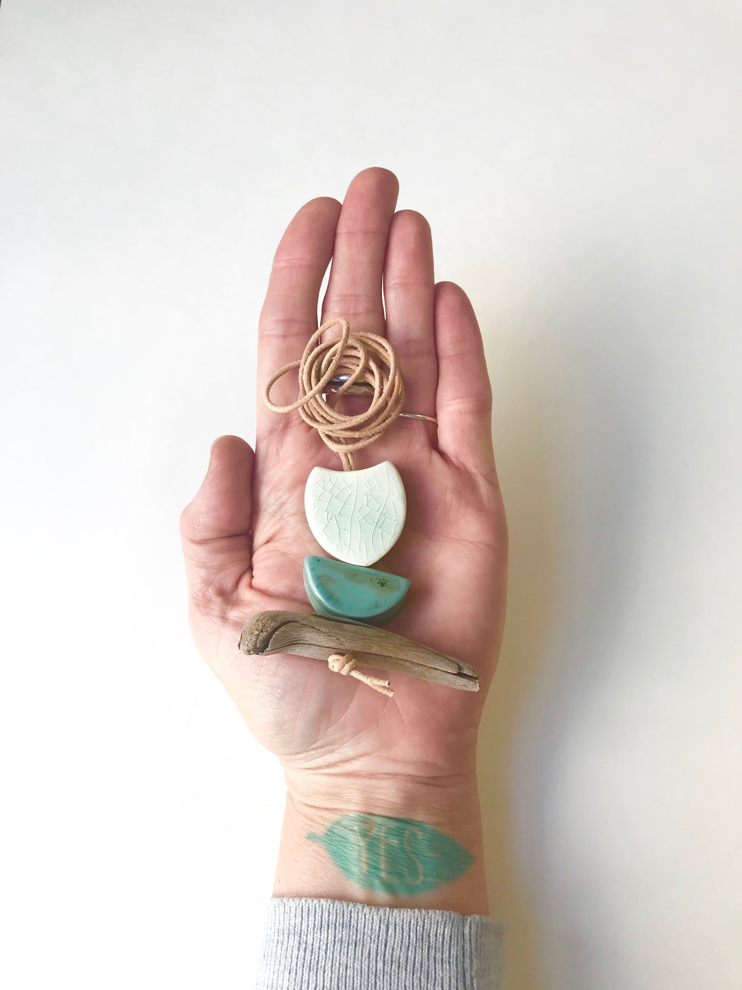 SOLD - 'infinite & ideal' moon meets ocean, one of a kind wearable piece