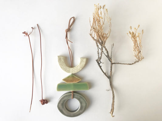sold - desert rising ceramic hanging
